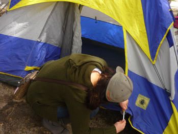 Armando la casa de campa�a